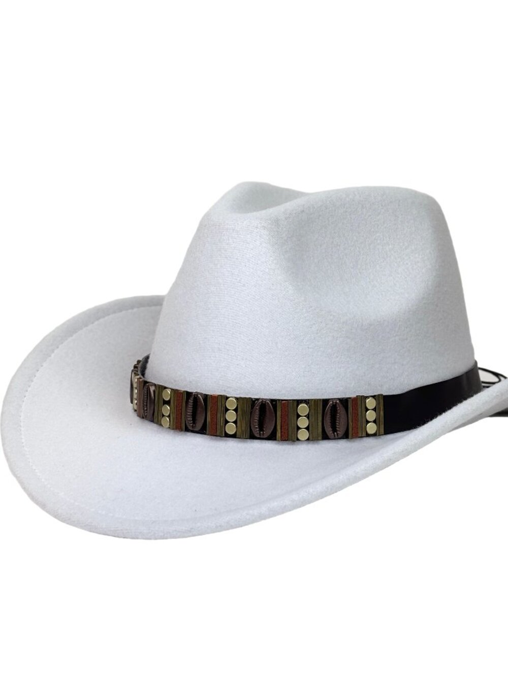 White Western Cowboy Hat Wide Brim Ranch Rodeo Cowgirl Festival Boho Costume Hat